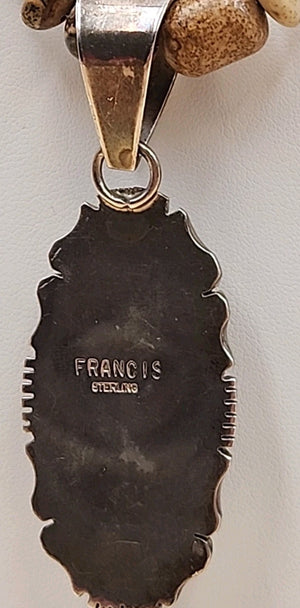 MELVIN FRANCIS Navajo 925 /Onyx/Jasper/Tiger Eye Inlay Pendant & Necklace
