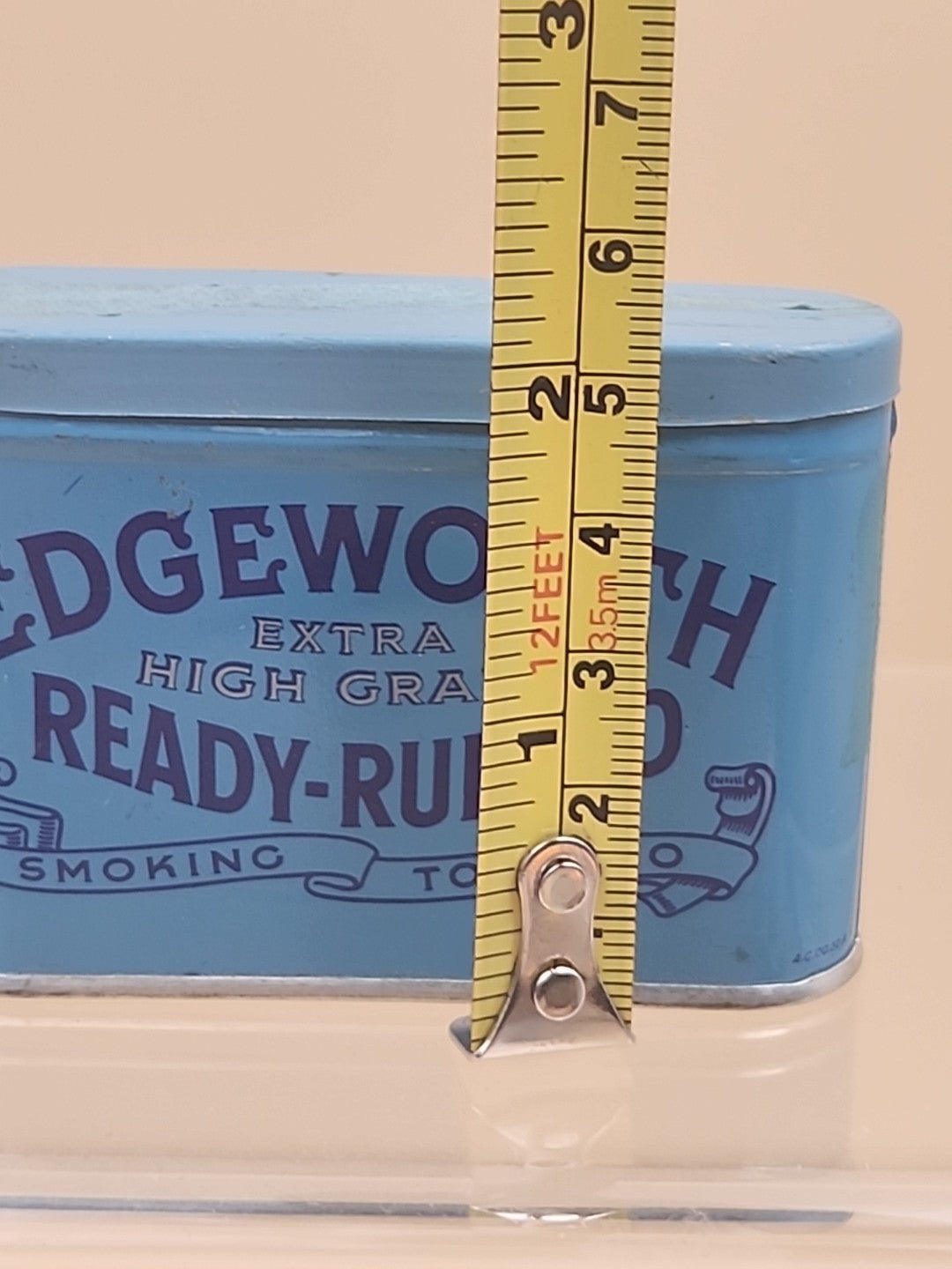 1920's LARUS & BROTHER CO./EDGEWORTH Vintage Advertising Tin Can With Hinged Lid