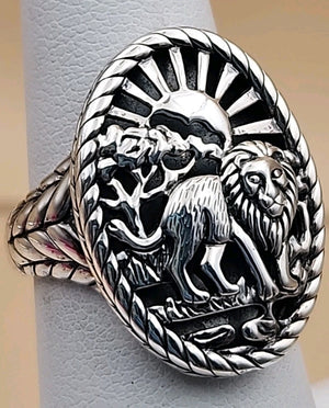 JAI BY JOHN HARDY Sterling Silver Lion Ring Size 7