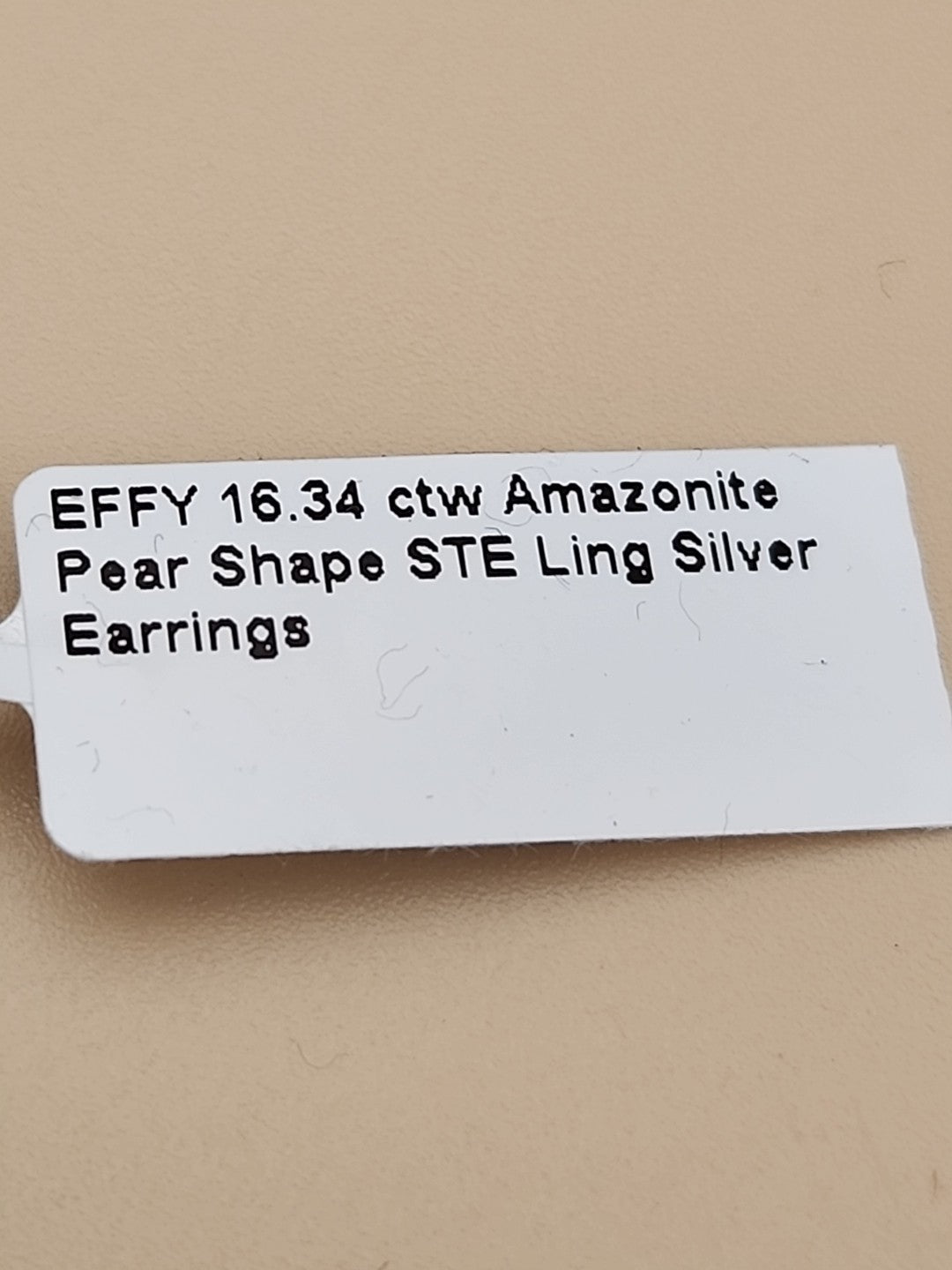 EFFY Faceted Amazonite Pear Shape/Sterling Silver Dangle/Drop Earrings