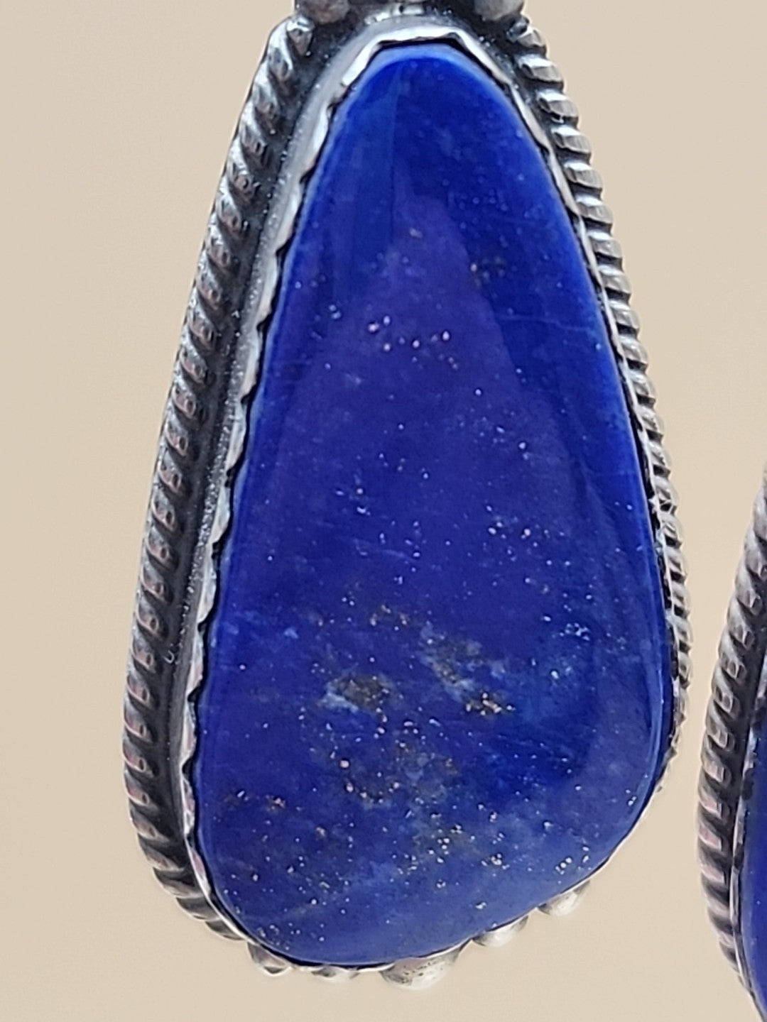 ELOISE KEE NAVAJO  Lapis Lazuli/Sterling Silver Dangle Earrings