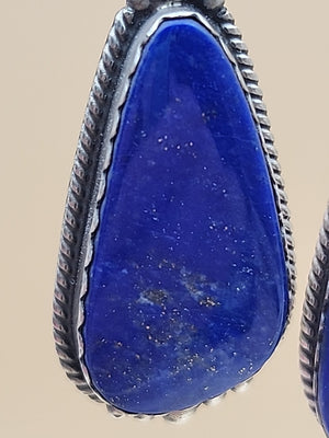 ELOISE KEE NAVAJO  Lapis Lazuli/Sterling Silver Dangle Earrings