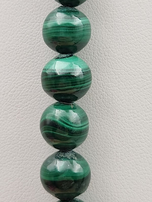 HSN Malachite/Sterling Silver Beaded Adjustable 24" Necklace & Earring Set