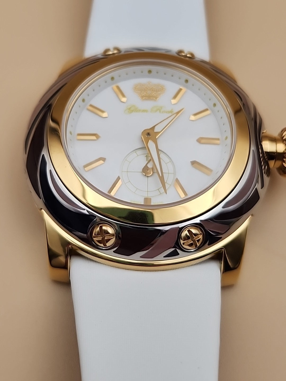 GLAM ROCK Miami Swiss Made Gold/Silver Tone Women's Watch