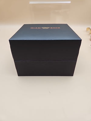 GLAM ROCK Black Leather Miami Chrono 10 ATM Model# 10164 NEW BATTERY