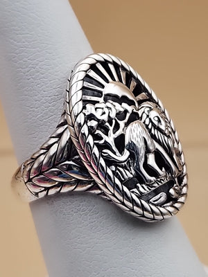 JAI BY JOHN HARDY Sterling Silver Lion Ring Size 7