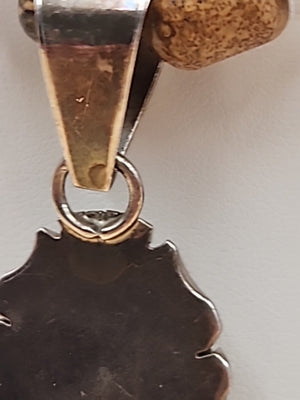 MELVIN FRANCIS Navajo 925 /Onyx/Jasper/Tiger Eye Inlay Pendant & Necklace