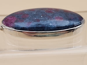 INDIA GEMS Eudialyte/Sterling Silver Dangle/Drop Earrings & Matching Pendant