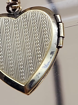 L.S. AND COMPANY Diamond/Sterling Silver/ Antique WWII Sweetheart Locket