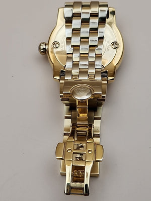 GLAM ROCK Miami Quartz Gold Tone/Crystal Indices/Glowing Hands Watch NEW BATTERY