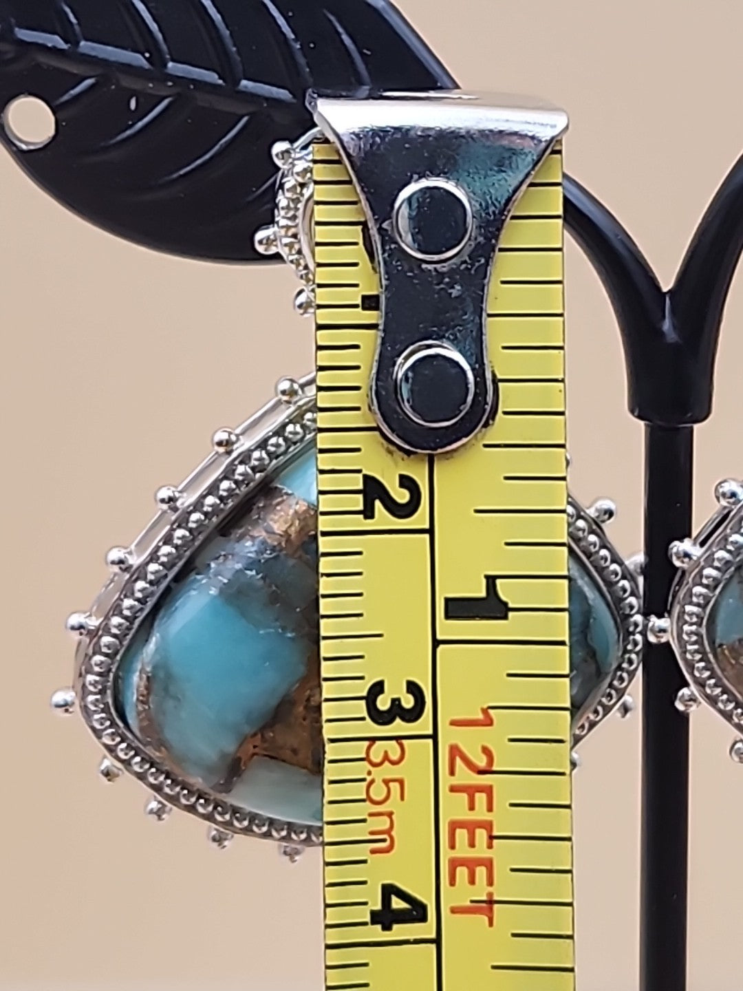 DALLAS PRINCE Amazonite/Opal/Sterling Silver Dangle Earrings