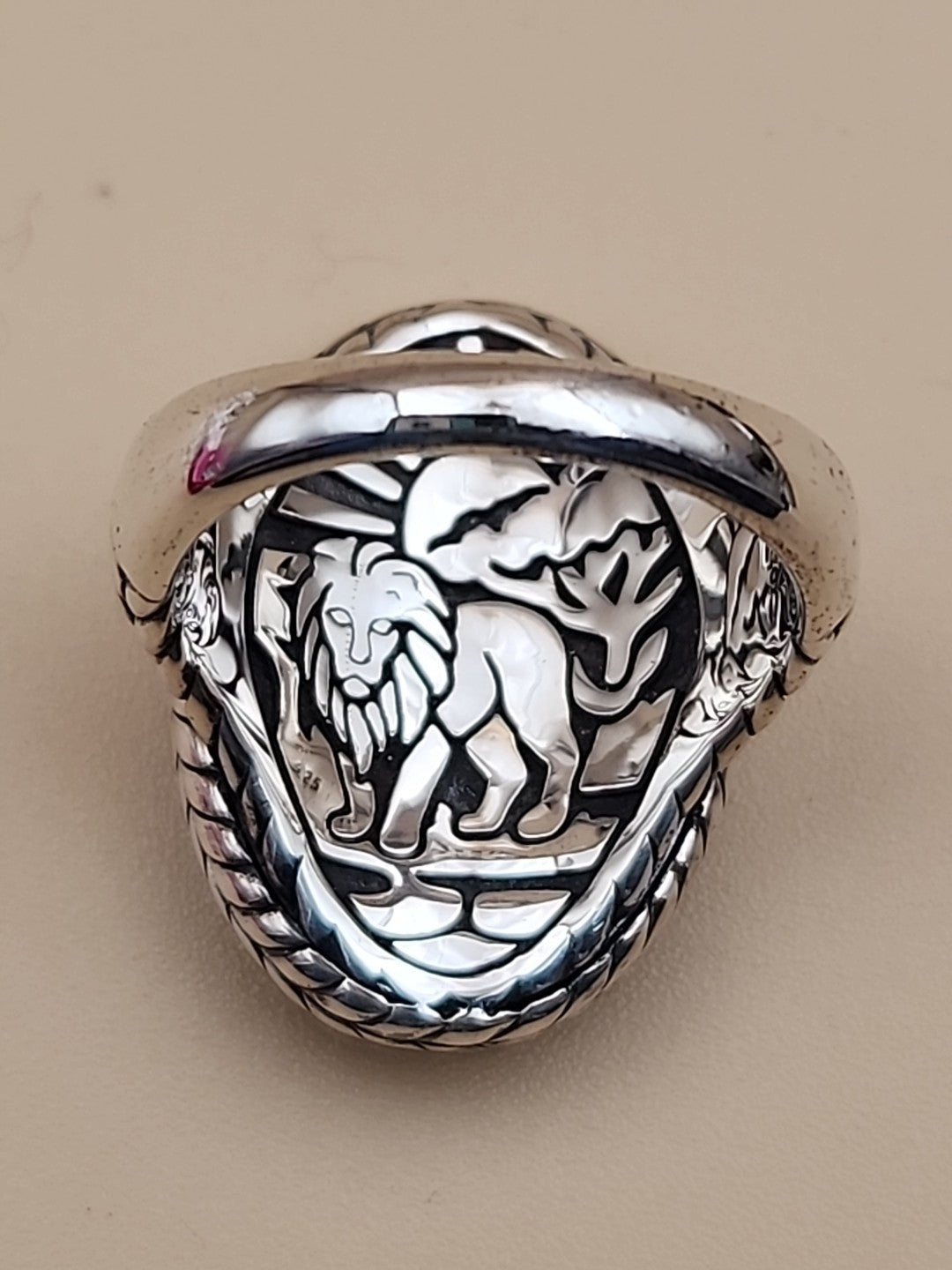 JAI BY JOHN HARDY Sterling Silver Lion Ring Size 7