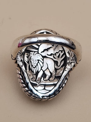 JAI BY JOHN HARDY Sterling Silver Lion Ring Size 7