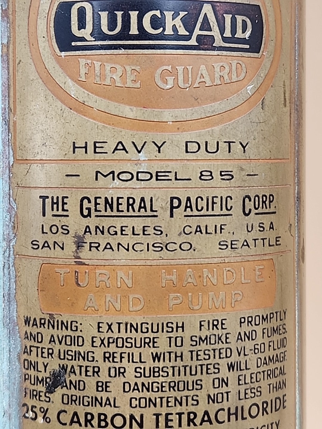 GENERAL QUICK AID Fire Guard Model 85 Fire Extinguisher/Idaho Power Co.