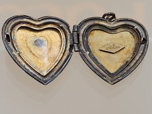 L.S. AND COMPANY Diamond/Sterling Silver/ Antique WWII Sweetheart Locket