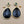HSN CAROL BRODIE Gold Vermeil Faceted Black & Green Onyx Pear Drop Earrings