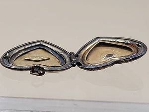 L.S. AND COMPANY Diamond/Sterling Silver/ Antique WWII Sweetheart Locket