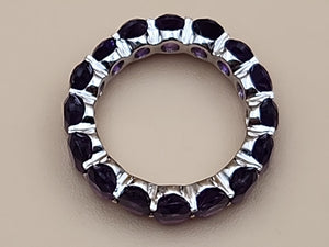 Amethyst/Sterling Silver Eternity Ring Size 6