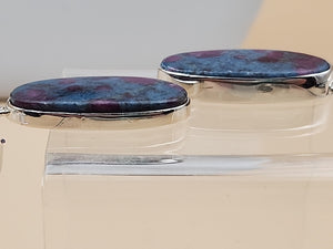 INDIA GEMS Eudialyte/Sterling Silver Dangle/Drop Earrings & Matching Pendant