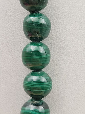 HSN Malachite/Sterling Silver Beaded Adjustable 24" Necklace & Earring Set