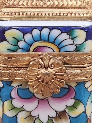 LIMOGES Peint A La Main #2559 Of 3400 Limited Edition Gilt Bronze Trinket Box