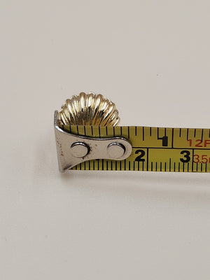 14 Kt Yellow Gold Scallop Sea Shell Earrings 3.75 Grams Total Weight