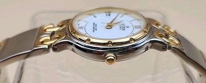 CROTON Vintage Quartz Gold/Silver Tone Women's Wristwatch New Battery