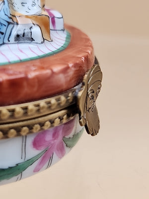 LIMOGES "Childrens Christmas Morning Joy" Hand Painted Limited Edition 338/1000