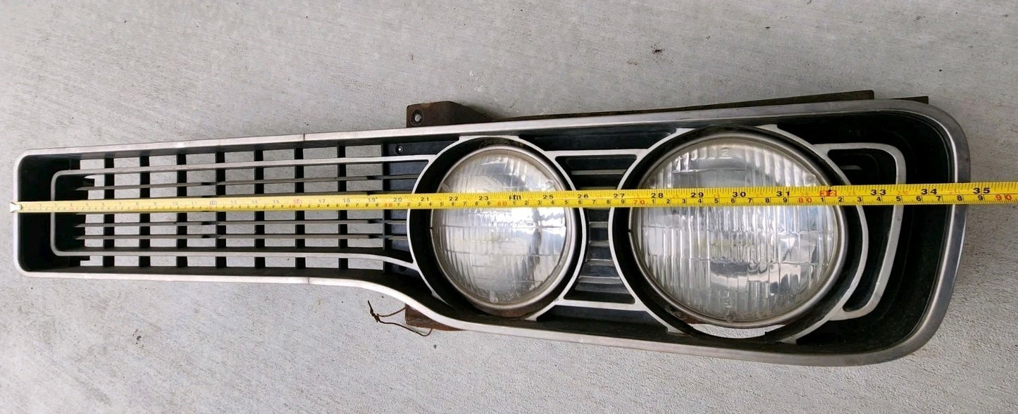 1970 DODGE POLARA Drivers Side Front Grill With Headlights As Is