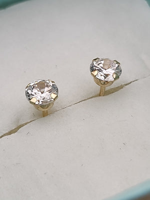 14k Cubic Zirconia Stud Earrings