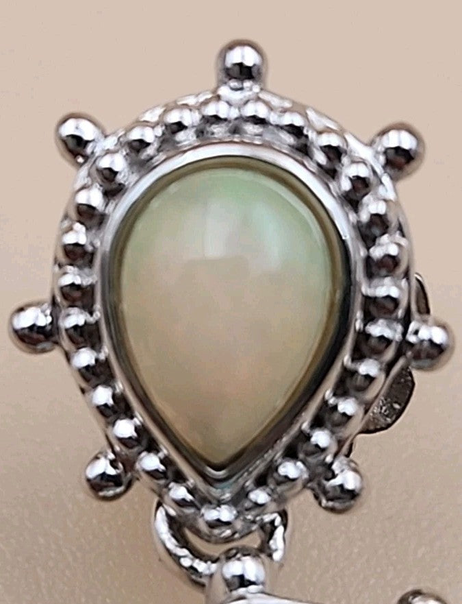 DALLAS PRINCE Amazonite/Opal/Sterling Silver Dangle Earrings