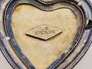 L.S. AND COMPANY Diamond/Sterling Silver/ Antique WWII Sweetheart Locket