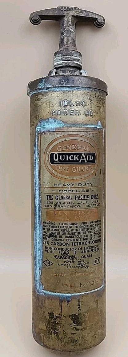 GENERAL QUICK AID Fire Guard Model 85 Fire Extinguisher/Idaho Power Co.