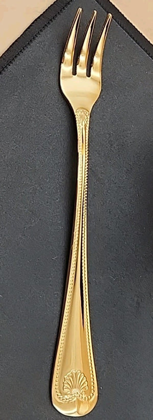 PRESTIGE SUPREME By Towle 24k Plated Set Of 6 Shrimp/Cocktail Forks