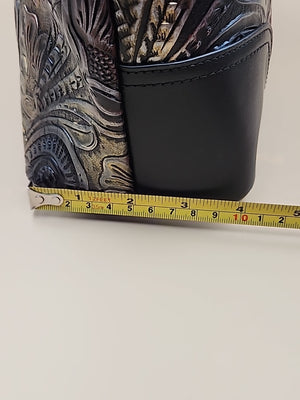 M.C. Textured Leather Multi Color Handbag