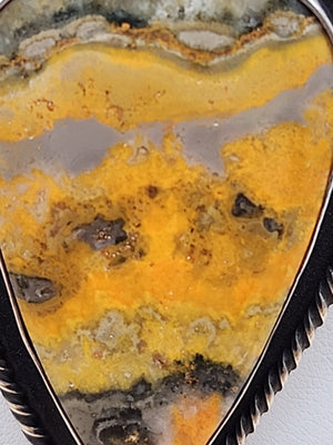 CHIMNEY BUTTE NAVAJO Bumblebee Jasper/Sterling Silver Pendant