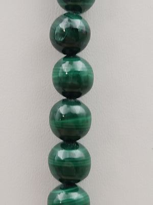 HSN Malachite/Sterling Silver Beaded Adjustable 24" Necklace & Earring Set
