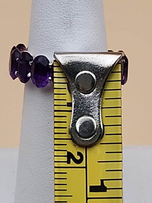 Amethyst/Sterling Silver Eternity Ring Size 6