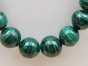 HSN Malachite/Sterling Silver Beaded Adjustable 24" Necklace & Earring Set