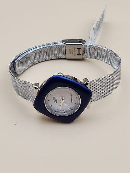 ANNE KLEIN II Vintage Interchangeable Bezel Womens Silver Tone Watch NEW BATTERY