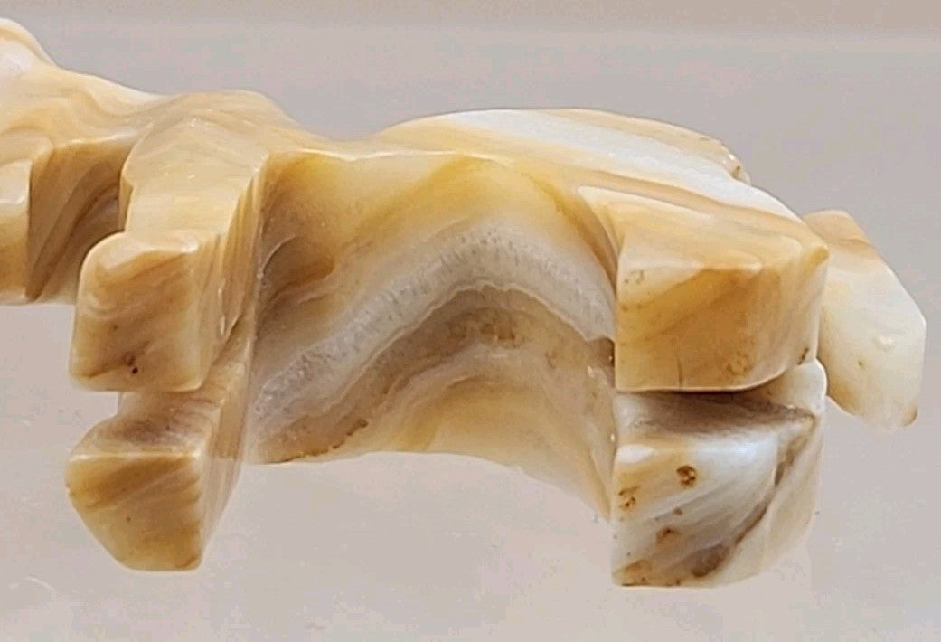 Hand Carved Mexican Marble Horse/Donkey Vintage 1.75" Figurines Lot Of 2