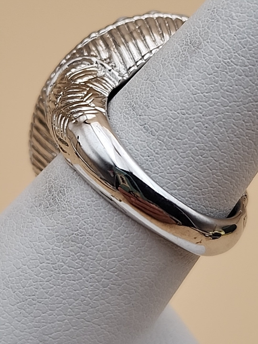 LYDIA Lapis Lazuli/Pearl/Sterling Silver Hand Carved Cameo Ring Size 7