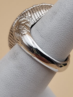LYDIA Lapis Lazuli/Pearl/Sterling Silver Hand Carved Cameo Ring Size 7