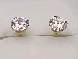 14k Cubic Zirconia Stud Earrings