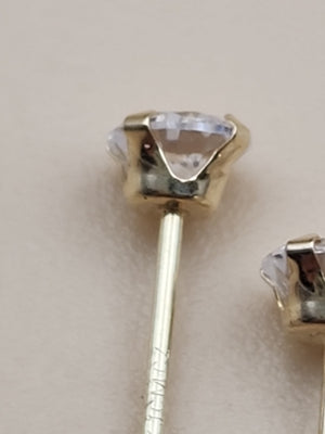 14k Cubic Zirconia Stud Earrings