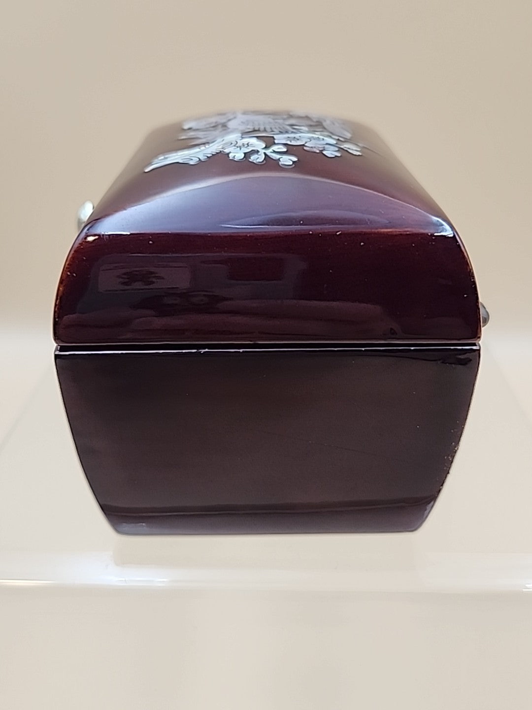 Korean Najeon Chiligi Mother Of Pearl Laquerware Ring Box