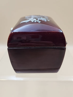 Korean Najeon Chiligi Mother Of Pearl Laquerware Ring Box