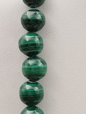 HSN Malachite/Sterling Silver Beaded Adjustable 24" Necklace & Earring Set