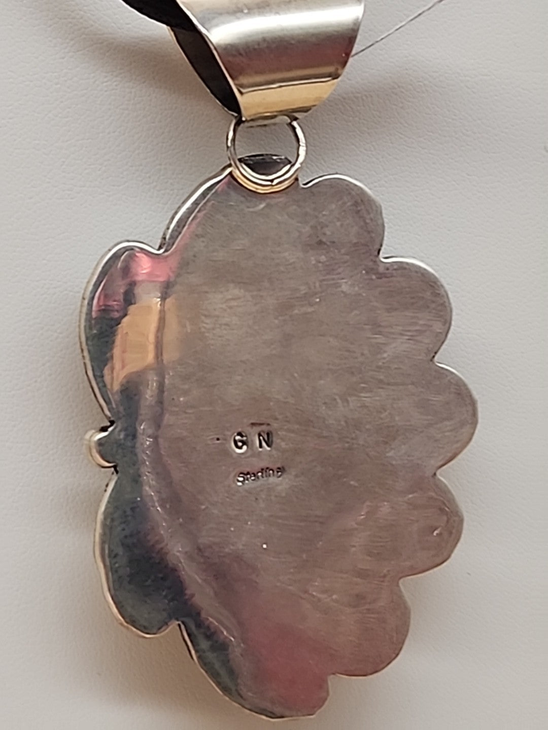 GARY NEZ NAVAJO Bumblebee Jasper/Sterling Silver Pendant