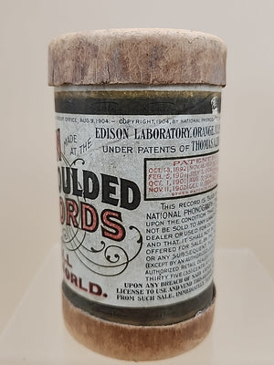 1900's EDISON GOLD MOULDED Phonograph Records Echo All Over The World Lot Of 3